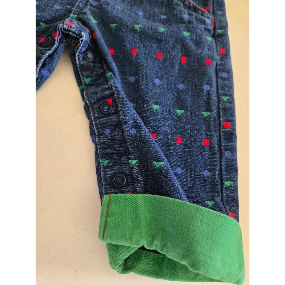 OshKosh B'gosh Baby Boys 3-6 Months Overalls Vintage 70s Vestbak USA Union Made